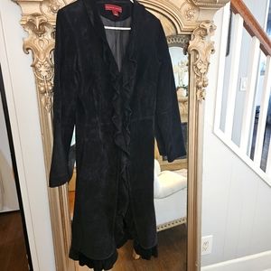 Stunning black suede coat.